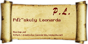 Páskuly Leonarda névjegykártya